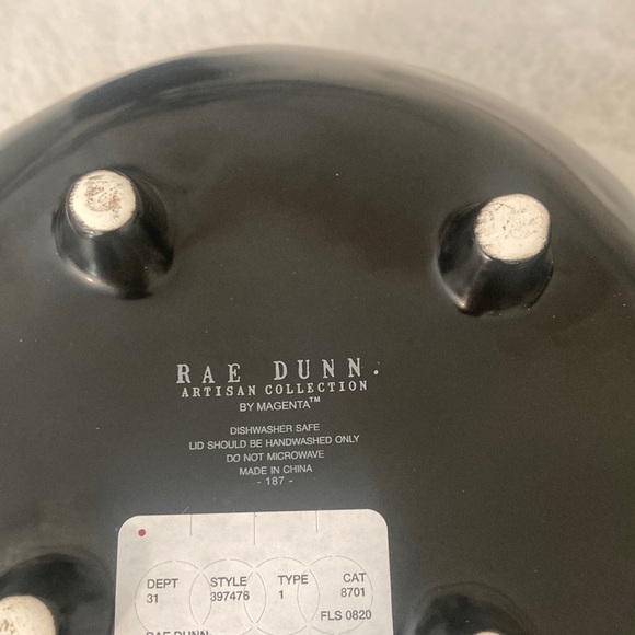 Rae Dunn Halloween Black Spooky Ceramic Jar - Picture 3 of 6